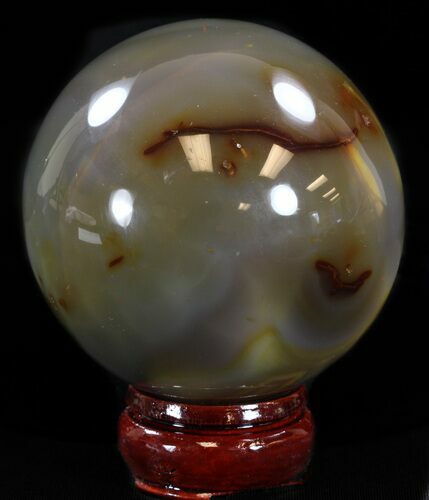 Polished Brazilian Agate Sphere #37601